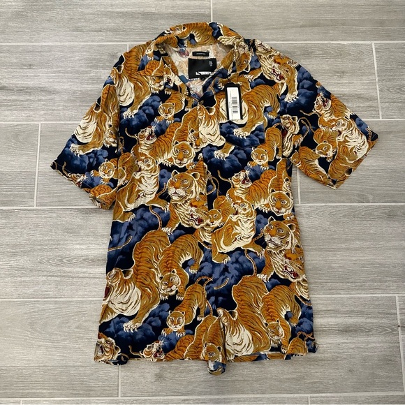 NWT / R13 Hawaiian tiger Japanese fabric romper XS Oversized fit - Picture 3 of 5